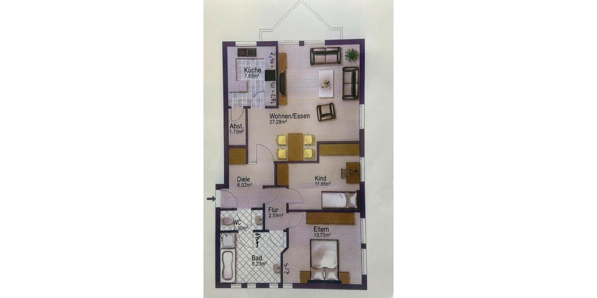 Top Eigentumswohnung nahe Uni und Polizei 3 zimmer