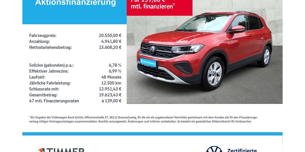 VW T-Cross 19.999 km 20.490 &euro; Lingen 49808