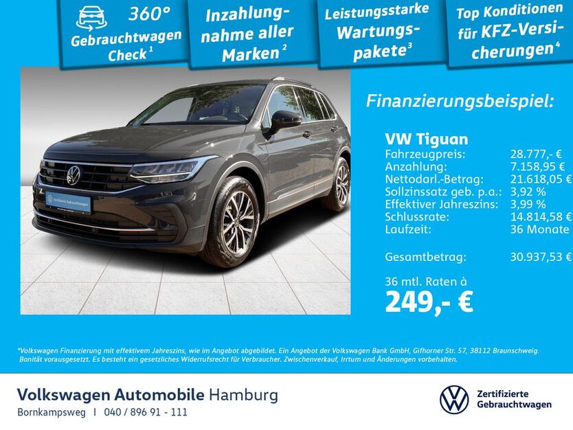 VW Tiguan 30.558 km 28.777 € Hamburg 22761