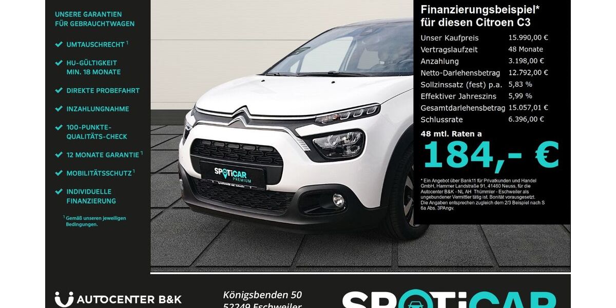 Citroen C3 17.300 km 15.990 &euro; Eschweiler 52249