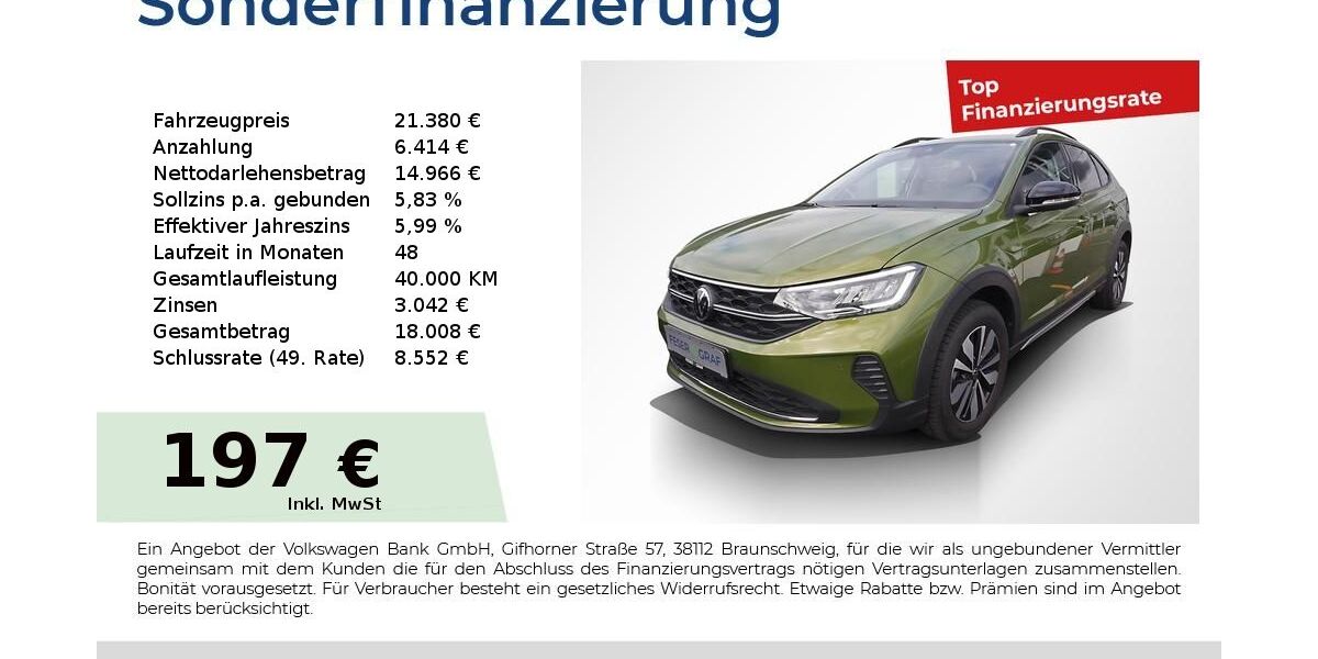 VW Taigo 5.587 km 21.380 € Fürth 90763