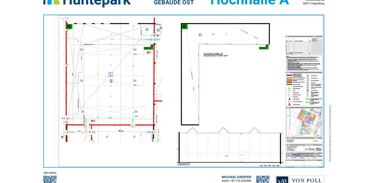Hüntepark Hochhalle A Ost: ca. 2.067 m² 13,10 m UKB LagerIndustrieGewerbe - Gewerbeobjekt Papenburg Aschendorf, Stadt Papenburg | Angebot:24477911