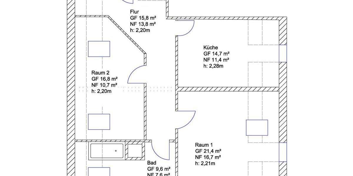 Dachgeschoßwohnung Bischofswerda - 2 Zimmer, 60 m&sup2;, 410&euro; | Angebot:26394896