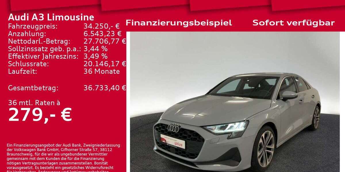 Audi A3 8.200 km 34.250 &euro; Berlin 12489