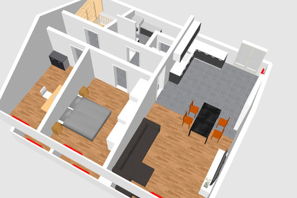 Dachgeschoss Wohnung möbeliert Wohnen auf Zeit 80 qm Neu 3 zimmer
