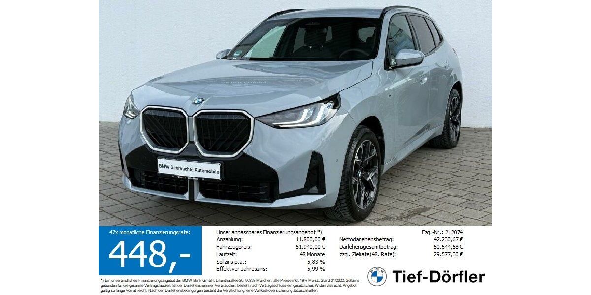 BMW X3 24.492 km 51.940 &euro; Marktsteft 97342