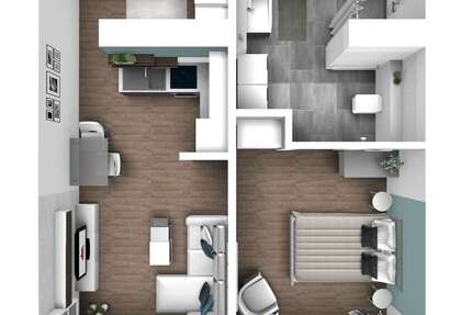 Wohnung Querfurt - 2 Zimmer, 49 m&sup2;, 345&euro; | Angebot:25281411