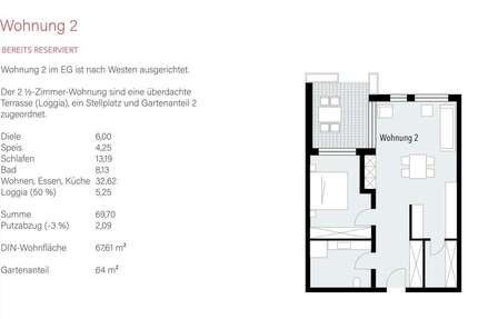 Wohnung Böbingen - 2.5 Zimmer, 68 m&sup2;, 275.500&euro; | Angebot:26854219