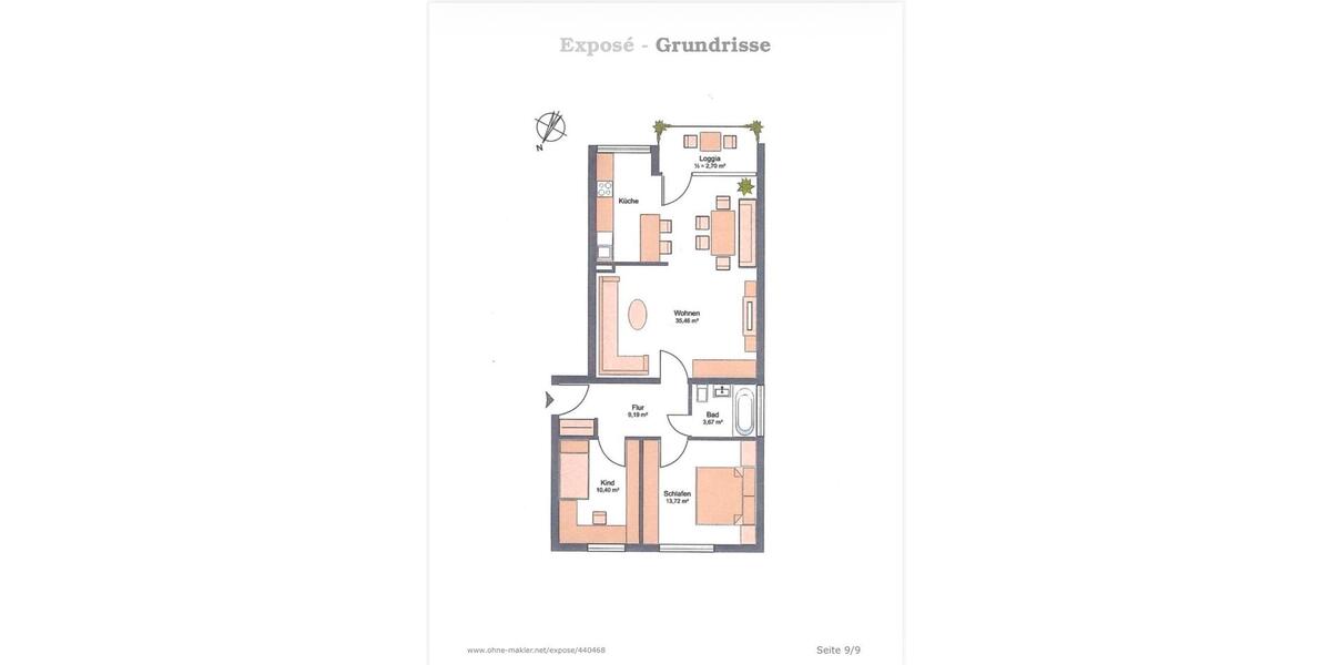 Etagenwohnung Olching - 3 Zimmer, 75 m&sup2;, 449.000&euro; | Angebot:25881529