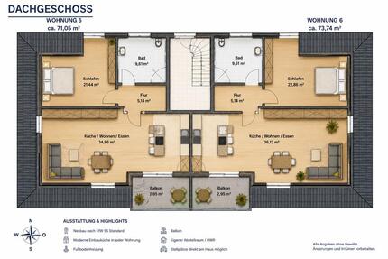 Wohnung Ottersberg - 2 Zimmer, 71 m&sup2;, 1.150&euro; | Angebot:26526967