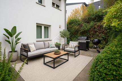 Familienfreundliche Doppelhaushälfte mit Garten, Zierteich und Einliegerwohnung 4 zimmer