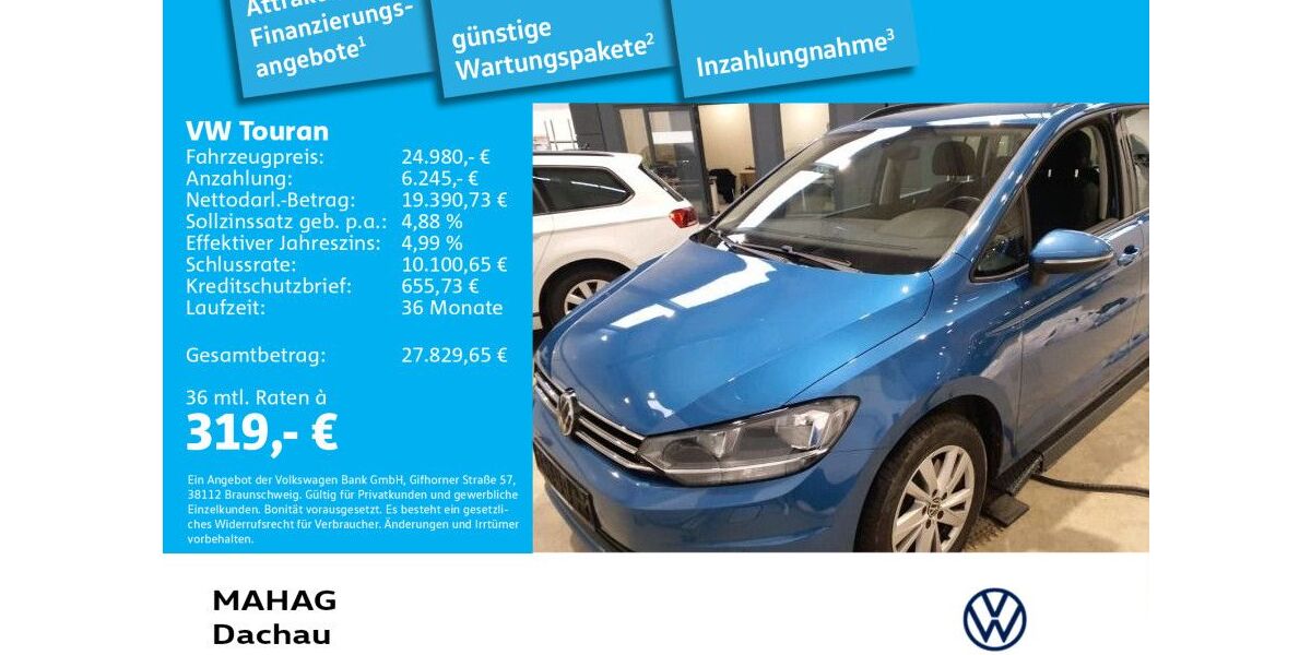 VW Touran 109.491 km 24.980 &euro; Dachau 85221