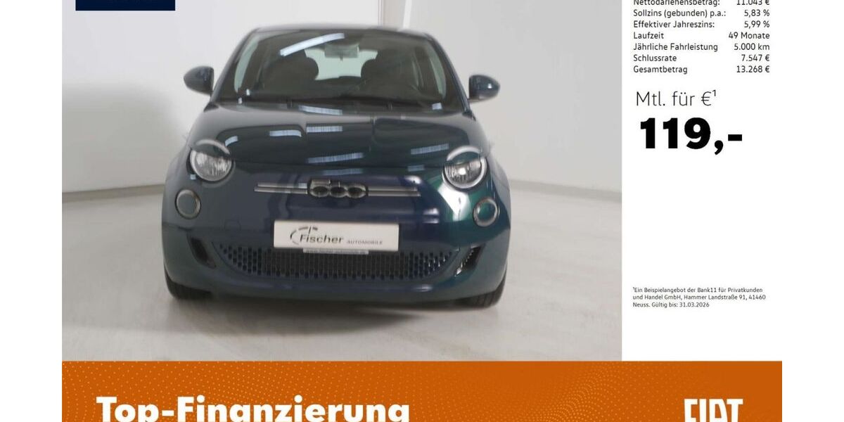 Fiat 500e 9.577 km 11.980 &euro; Pilsach 92367