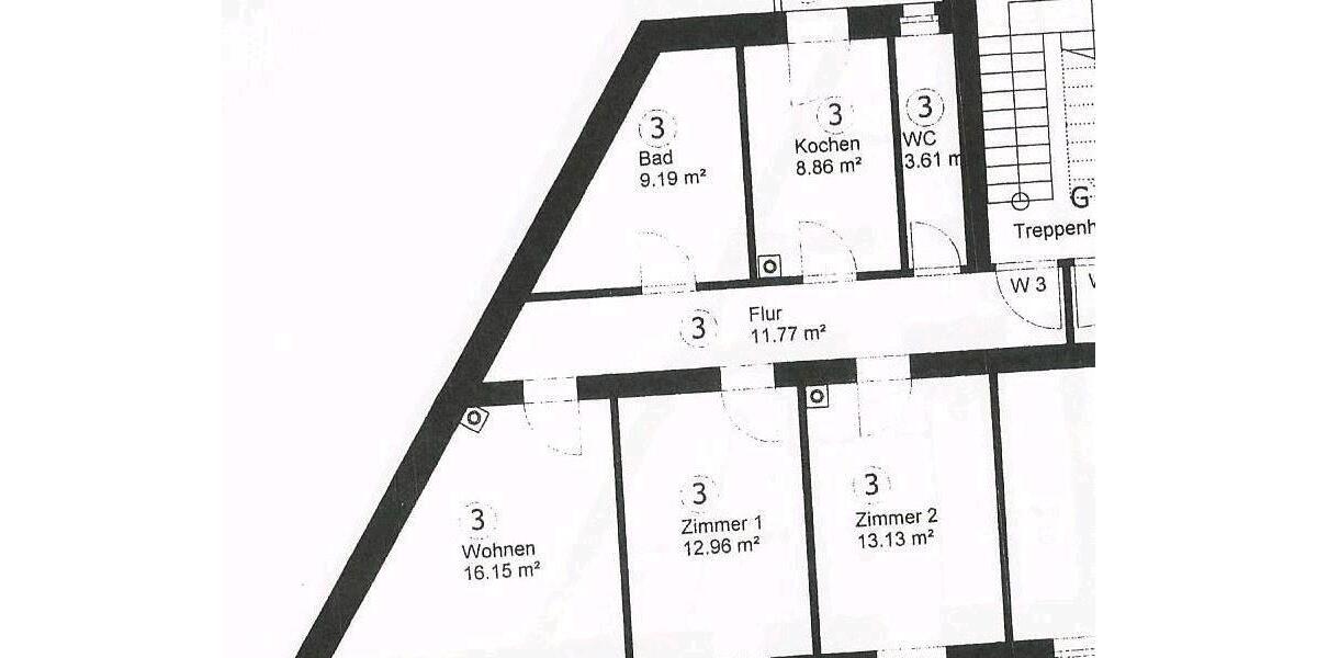 Etagenwohnung Bergrheinfeld - 3 Zimmer, 75 m&sup2;, 315.000&euro; | Angebot:26120579