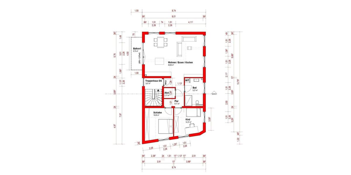Etagenwohnung Roßdorf - 3 Zimmer, 98 m&sup2;, 1.790&euro; | Angebot:26320771