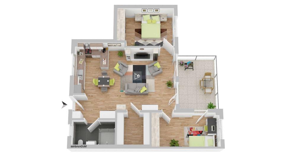 Dachgeschoßwohnung Sehnde - 3 Zimmer, 83 m&sup2;, 930&euro; | Angebot:25363800