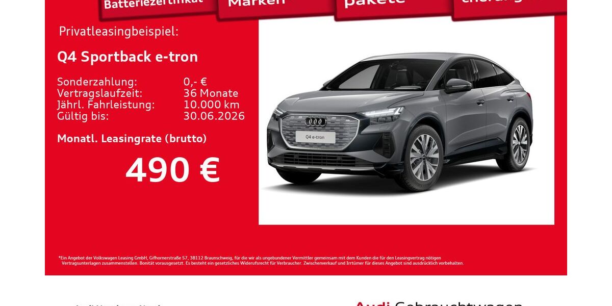 Audi Q4 e-tron 7.378 km 47.480 &euro; Hamburg 22419