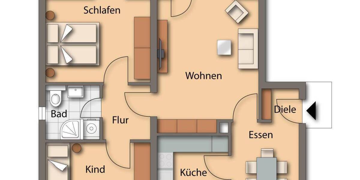 Etagenwohnung Neumarkt Altenhof - 3 Zimmer, 67 m&sup2;, 225.000&euro; | Angebot:26388650