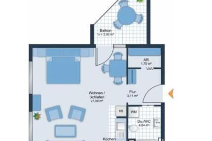 Wohnung Jockgrim - 1.5 Zimmer, 40 m&sup2;, 155.000&euro; | Angebot:25932819