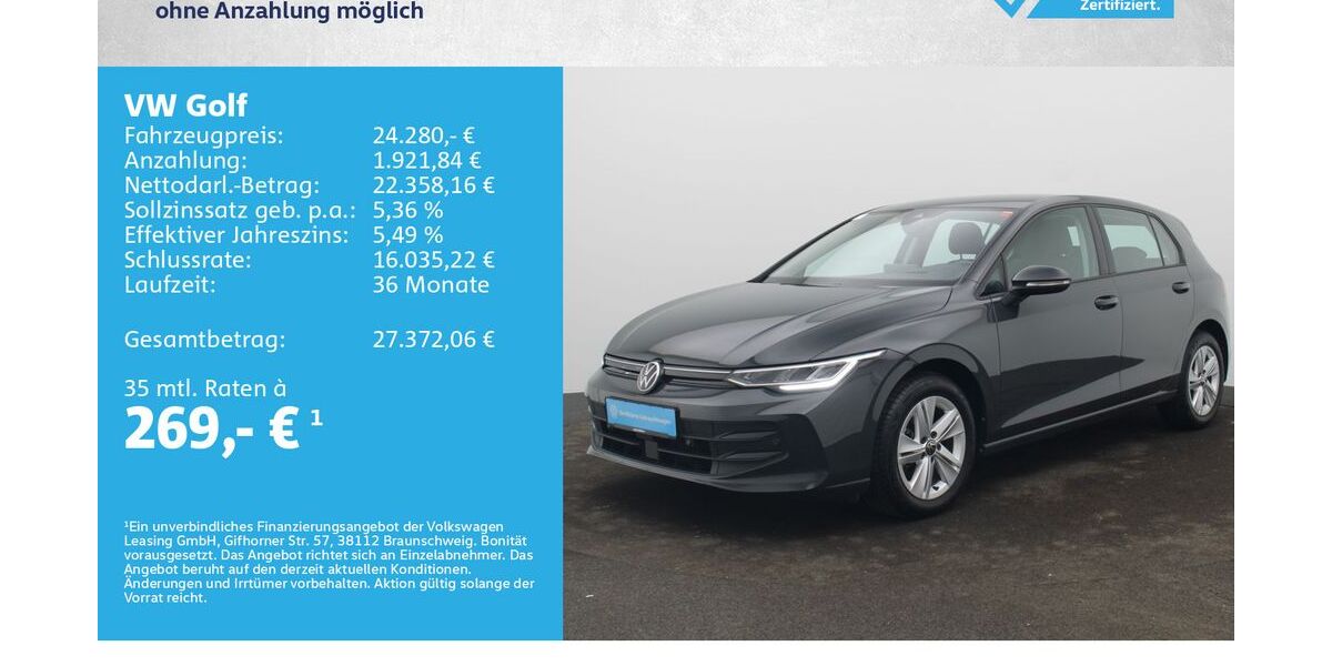 VW Golf 28.000 km 23.980 &euro; Würzburg 97076