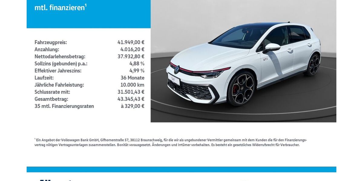 VW Golf 5.222 km 40.549 &euro; Leinefelde-Worbis/DE 37327