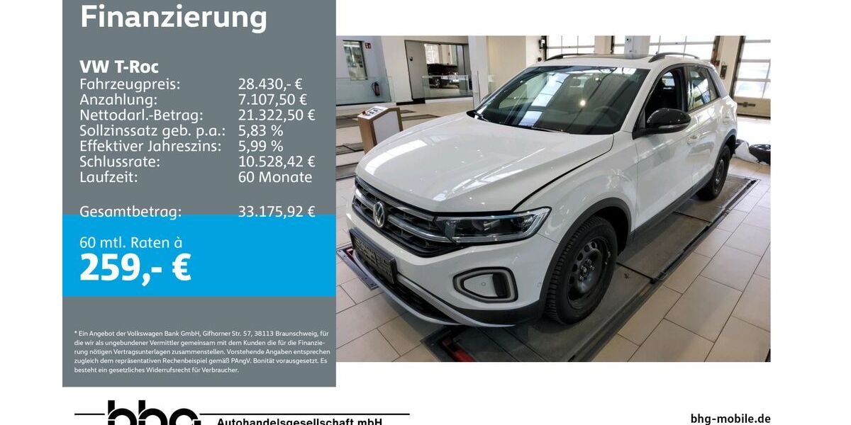 VW T-Roc 57.278 km 28.430 &euro; Bühl 77815
