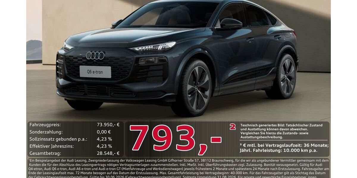 Audi Q6 e-tron 10.115 km 73.950 &euro; Ingolstadt 85057