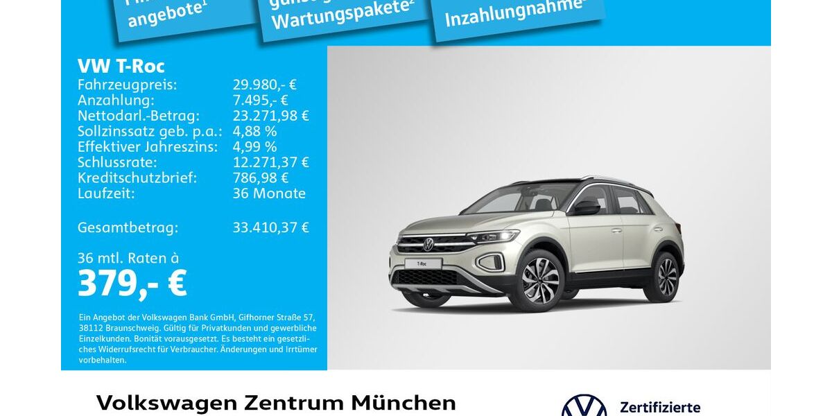 VW T-Roc 30.028 km 29.980 &euro; München 80687
