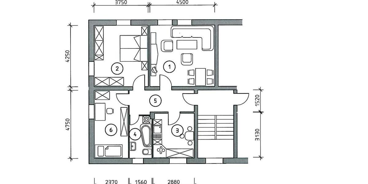 Etagenwohnung Gröditz - 3 Zimmer, 64 m&sup2;, 430&euro; | Angebot:26384046