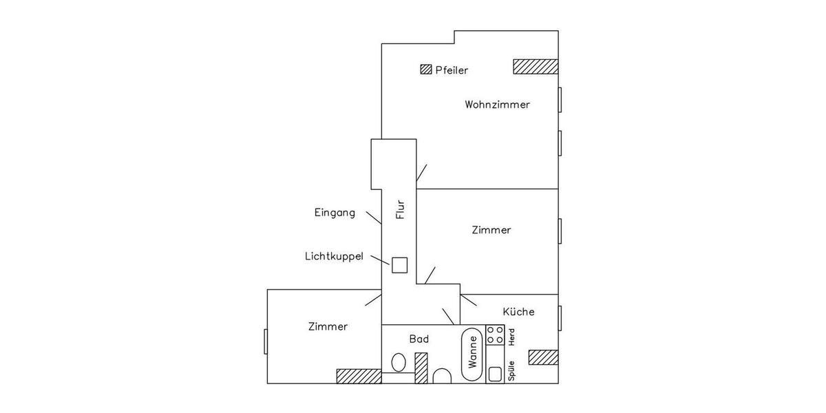 Dachgeschoßwohnung Kiel Südfriedhof - 3 Zimmer, 70 m&sup2;, 960&euro; | Angebot:26386758