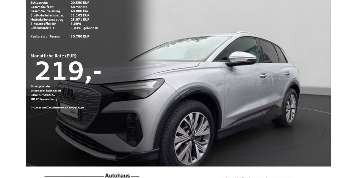 Audi Q4 e-tron 32.472 km 30.780 &euro; Ravensburg 88214
