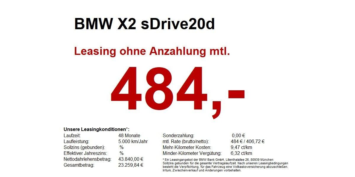 BMW X2 15.040 km 43.840 &euro; Schweinfurt 97424