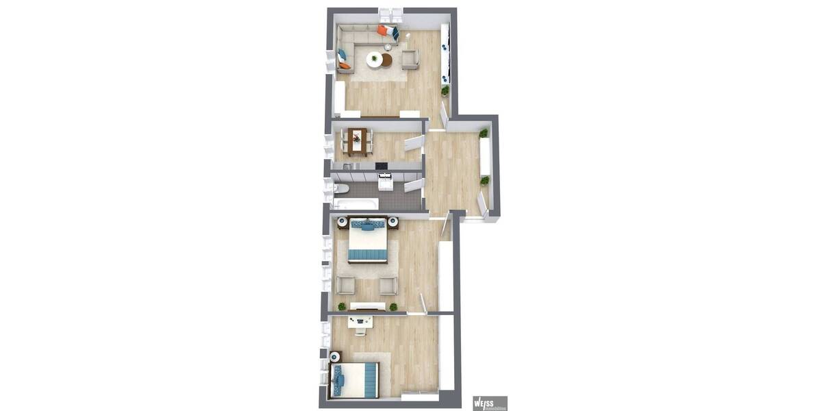Etagenwohnung Würzburg Altstadt - 3 Zimmer, 86 m&sup2;, 750&euro; | Angebot:26419070