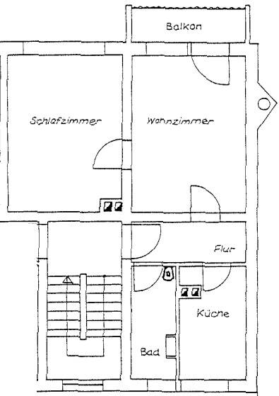 Etagenwohnung Glaubitz - 2 Zimmer, 49 m&sup2;, 26.000&euro; | Angebot:26820585