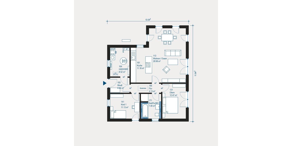 Bungalow in Erlangen - Individuell geplante Traumwohnung mit 3 Zimmern und KfW55 Standard - Bungalow Erlangen Bruck | Angebot:27329655