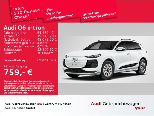 Audi Q6 e-tron 5.535 km 64.389 &euro; Eching 85386