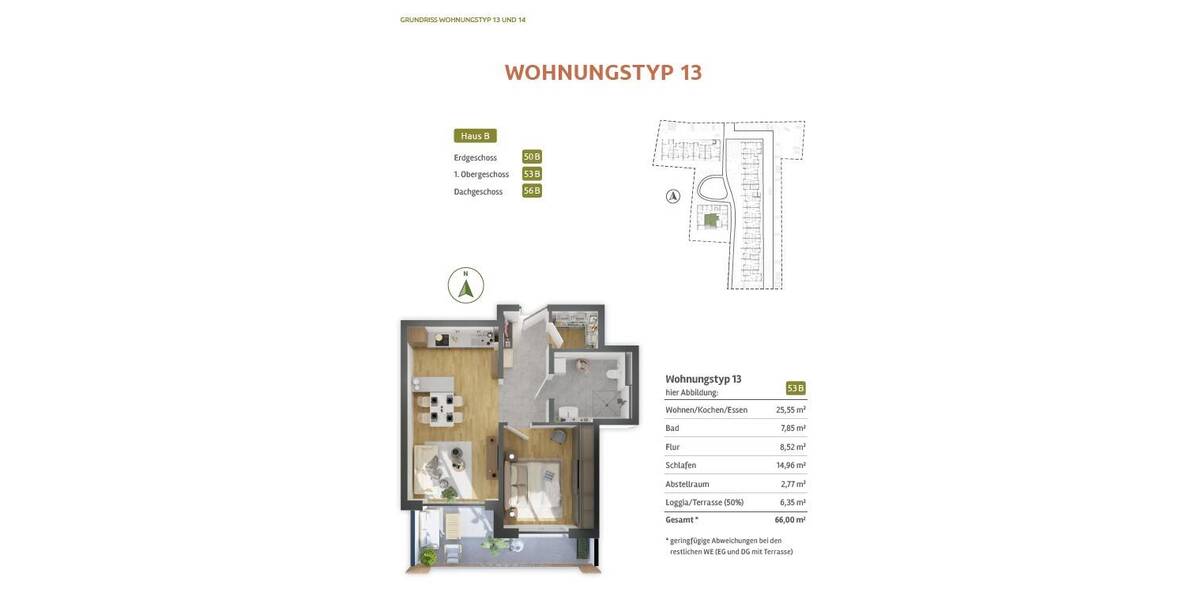 Etagenwohnung Breitengüßbach Unteroberndorf - 2 Zimmer, 66 m&sup2;, 279.000&euro; | Angebot:26702456