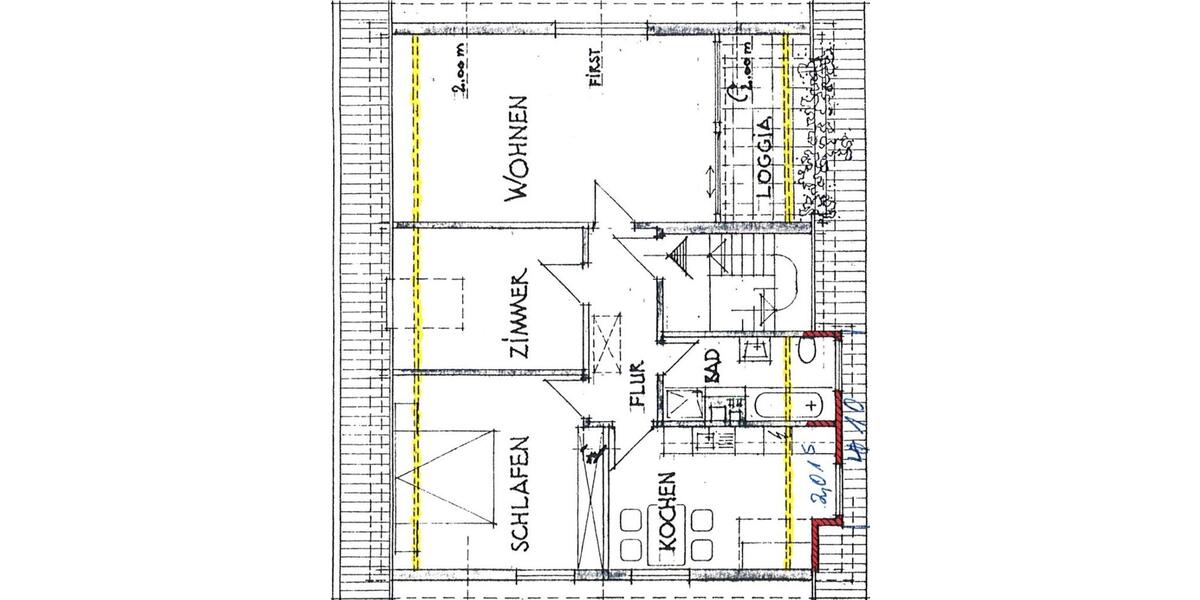 Dachgeschoßwohnung Hanau Groß-Steinheim - 3 Zimmer, 75 m&sup2;, 990&euro; | Angebot:24785017