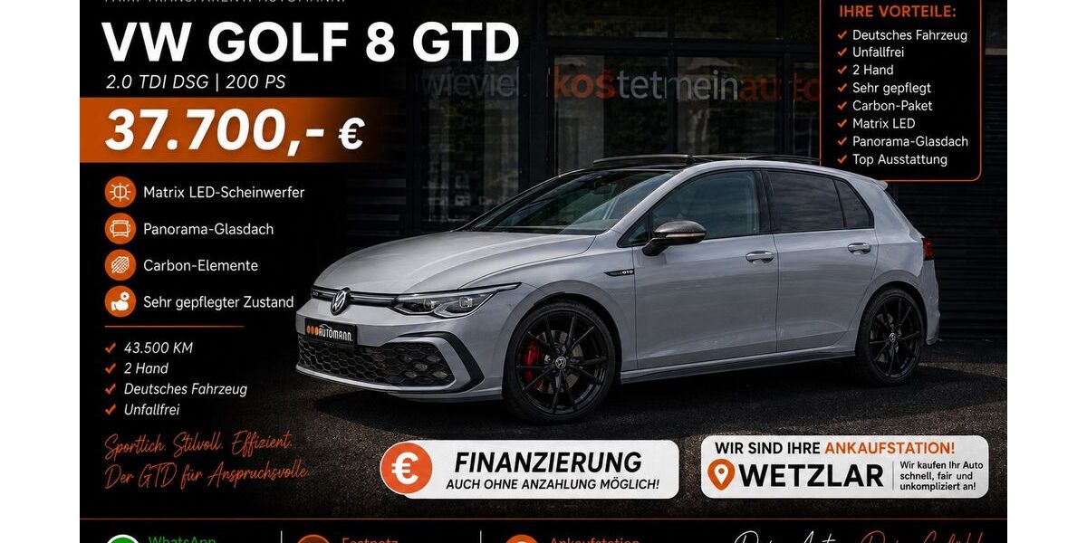 VW Golf 43.500 km 37.700 &euro; Wetzlar 35576