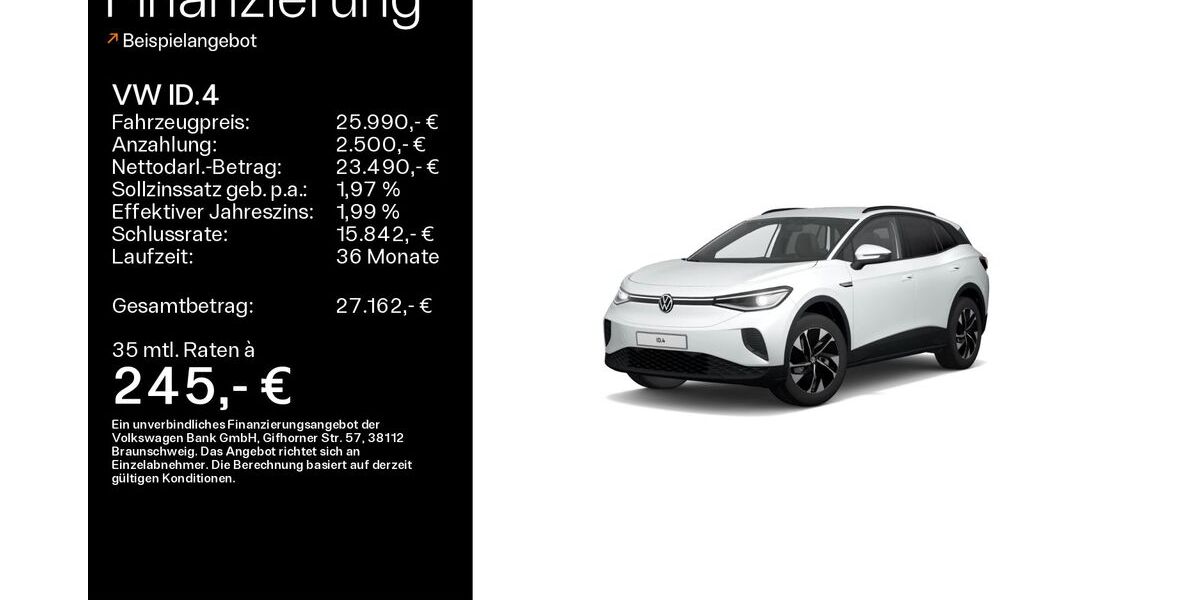 VW ID.4 21.669 km 25.990 &euro; Haßfurt 97437