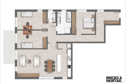 Vier-Zimmer Wohnung im 1.OG mit Balkon