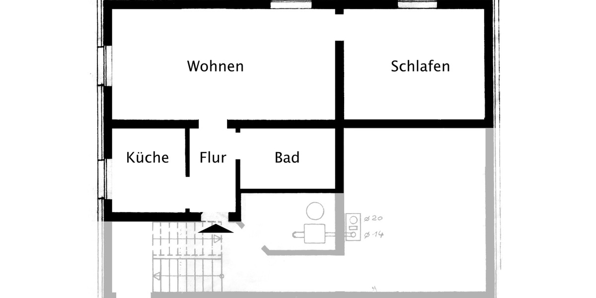 Helle gemütliche 2-Zimmerwohnung ab 1. März in Listringen 1 zimmer