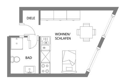 Provisionsfreie Kapitalanlage - Vermietete 1 Zimmer Wohnung
