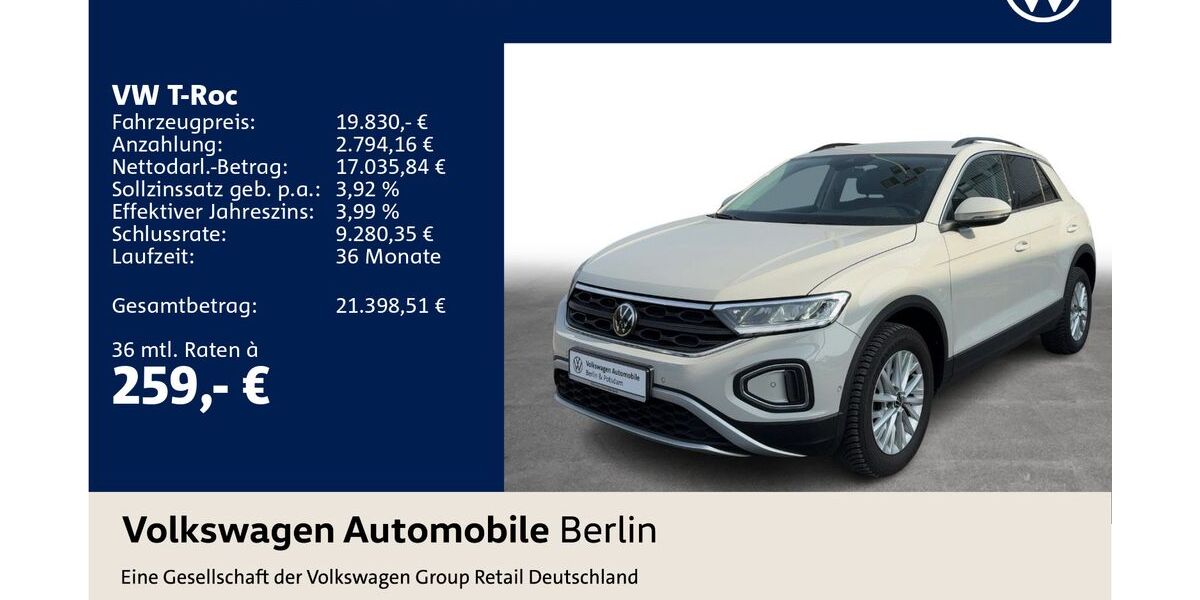 VW T-Roc 35.350 km 19.830 &euro; Berlin 12681