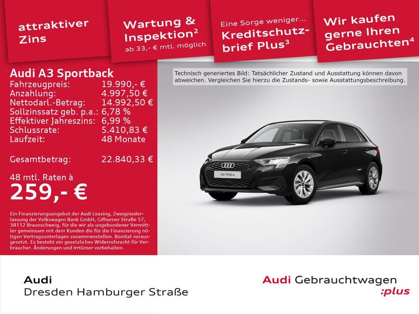 Audi A3 79.751 km 19.990 € Dresden 01067