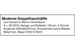 Doppelhaushälfte Weil Im Schönbuch - 5 Zimmer, 146 m&sup2;, 629.000&euro; | Angebot:26225591