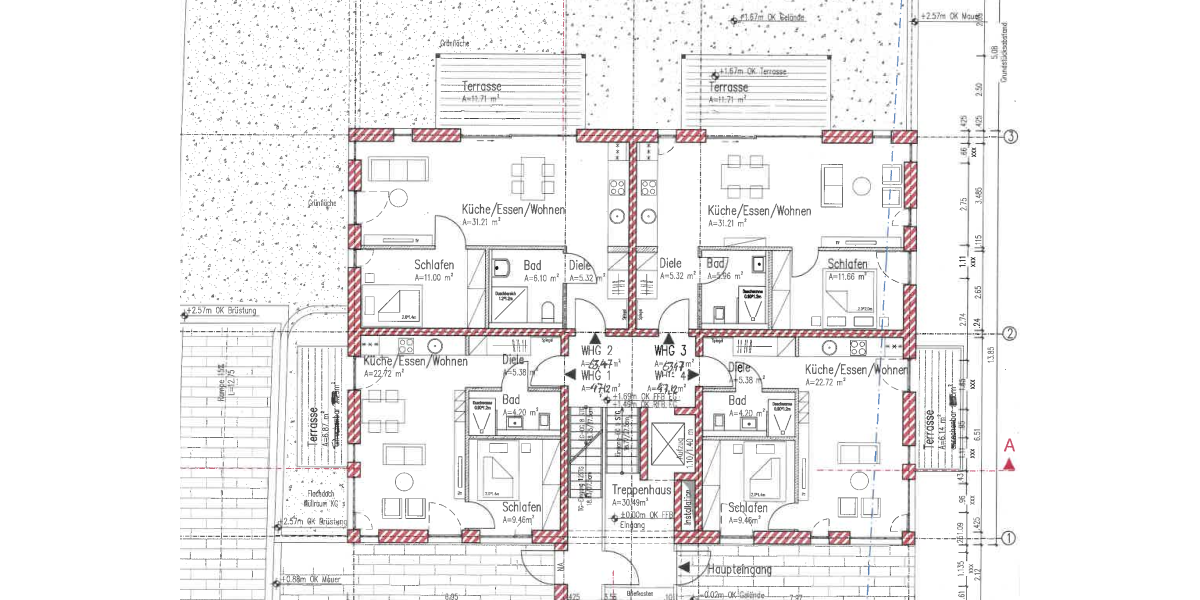 Helle altersgerechte Wohnung im KFW 40 Energiesparhaus Nähe Porta Nigra – an den Krankenhäusern - Etagenwohnung Trier Nord | Angebot:26441136