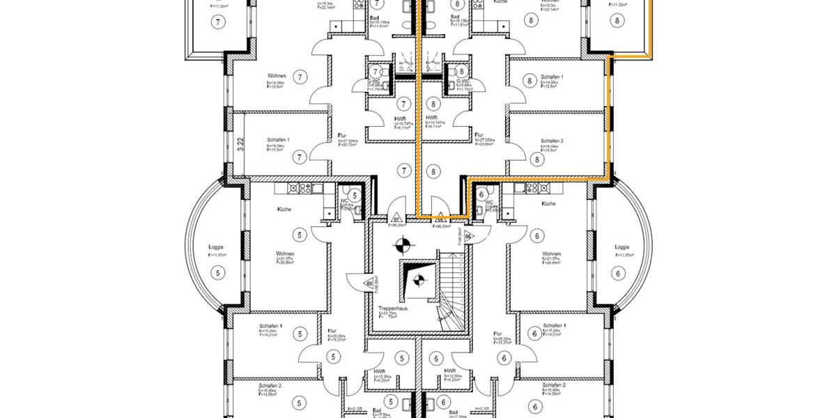 Etagenwohnung Rastede - 3.5 Zimmer, 96 m&sup2;, 1.200&euro; | Angebot:26502822