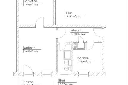 Wohnung Lüdersdorf - 2 Zimmer, 53 m&sup2;, 495&euro; | Angebot:26362987