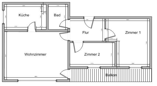 Etagenwohnung Saarbrücken Dudweiler - 3 Zimmer, 72 m&sup2;, 179.000&euro; | Angebot:26423506